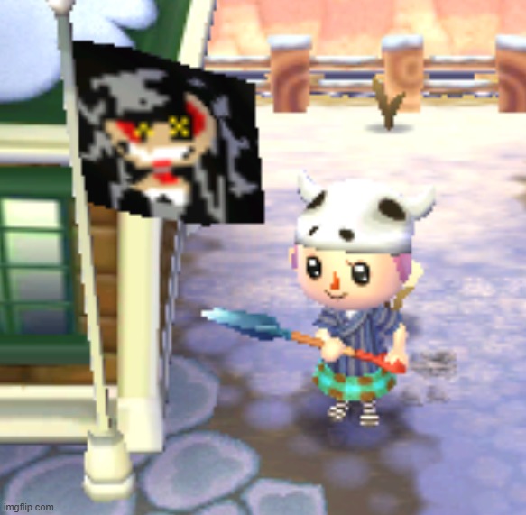 i tried making my town flag cyn from murder drones, but i might change it | made w/ Imgflip meme maker