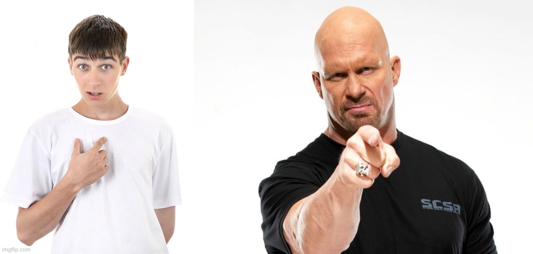 image tagged in guy pointing at himself,bald tough guy pointing at you | made w/ Imgflip meme maker