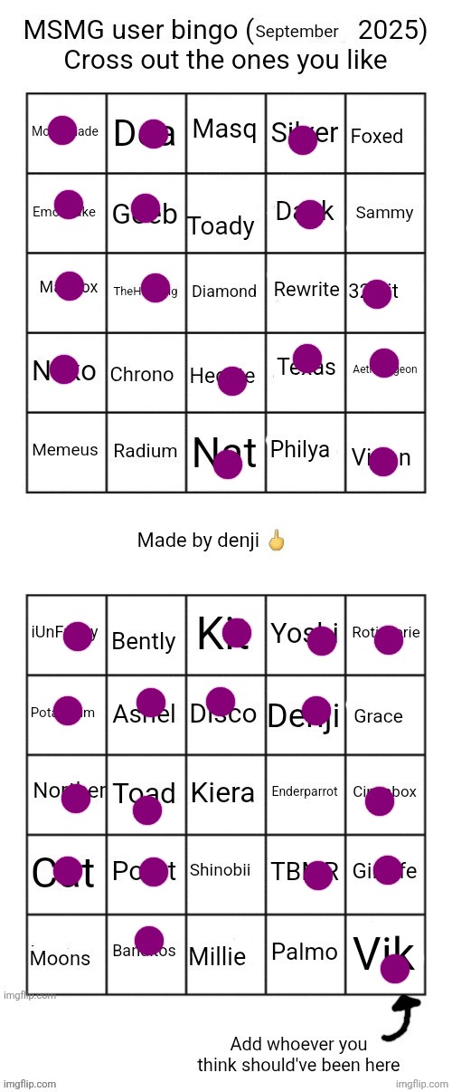 Blobbb | Vik | image tagged in msmg user bingo september 2025 cross the one you like,oh wowsers found a bingo | made w/ Imgflip meme maker