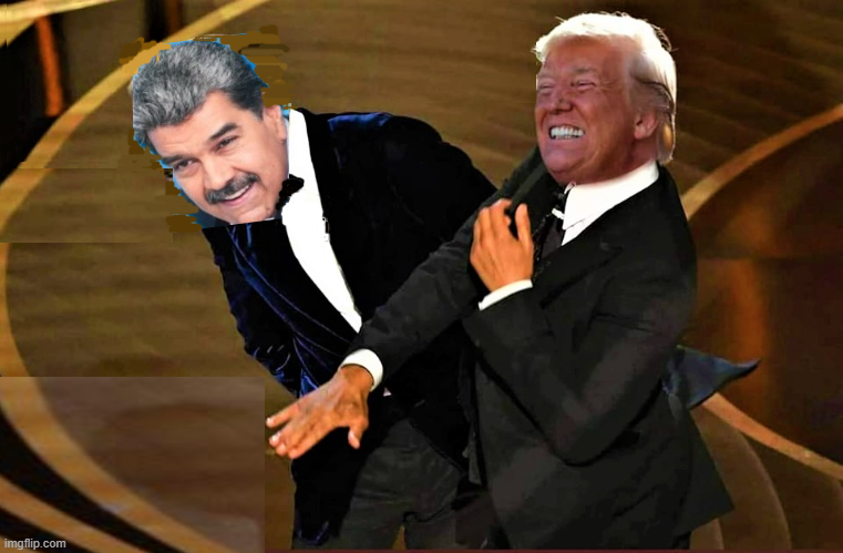Trump slaps Maduro 1 Blank Meme Template