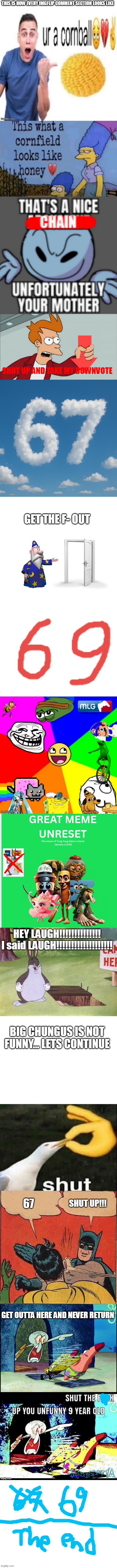 Imgflip comments be like: | image tagged in comments,so true memes,long meme,real,why are you reading the tags,stop reading the tags | made w/ Imgflip meme maker