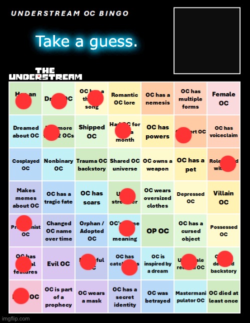 Aight. | Take a guess. | image tagged in understream oc bingo by interactionsystem | made w/ Imgflip meme maker