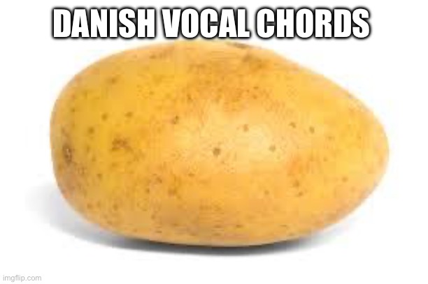 Potato | DANISH VOCAL CHORDS | image tagged in potato | made w/ Imgflip meme maker