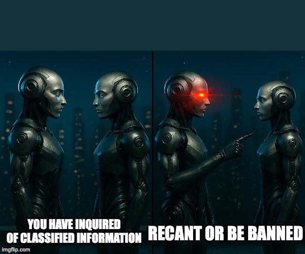 Recant Or Be Banned Blank Meme Template