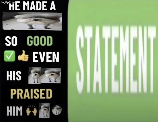 he made a statement but its flipped around | image tagged in he made a statement but its flipped around | made w/ Imgflip meme maker