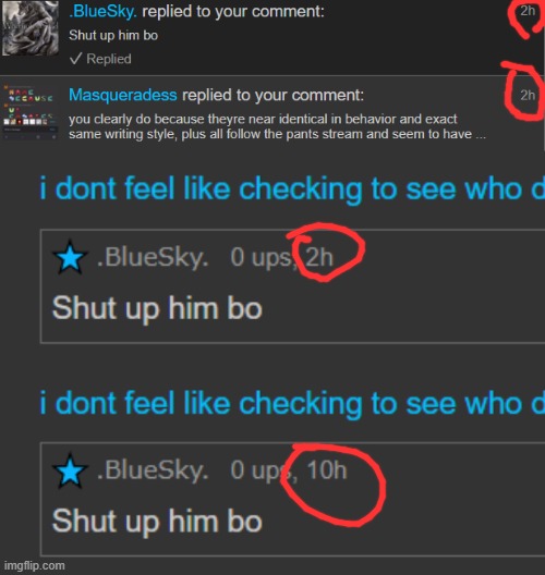 Another account masq uses to harrass me Classic | made w/ Imgflip meme maker