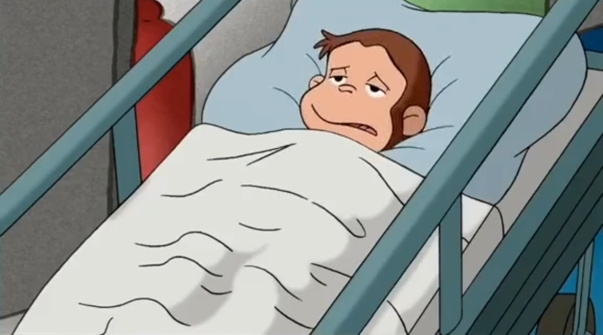 Curious George hurt himself Blank Meme Template