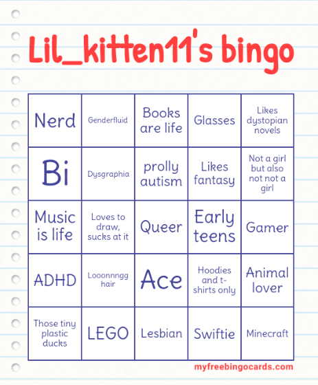 High Quality Lil_kitten11's Bingo Blank Meme Template
