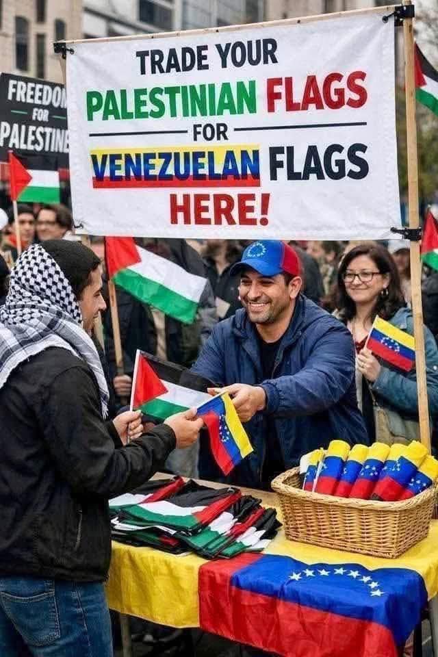 Liberals trading flags Blank Meme Template