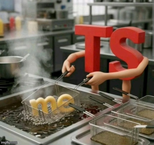 TS frying me | image tagged in ts frying me | made w/ Imgflip meme maker