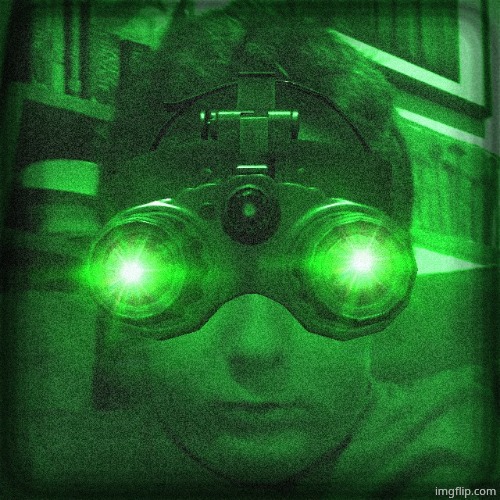 Night vision | image tagged in night vision | made w/ Imgflip meme maker