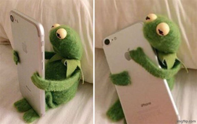 Kermit Hugging Phone | image tagged in kermit hugging phone | made w/ Imgflip meme maker