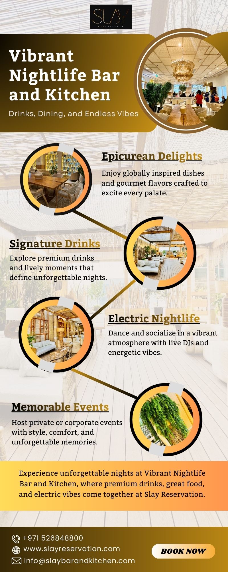 Vibrant Nightlife Bar and Kitchen Blank Meme Template