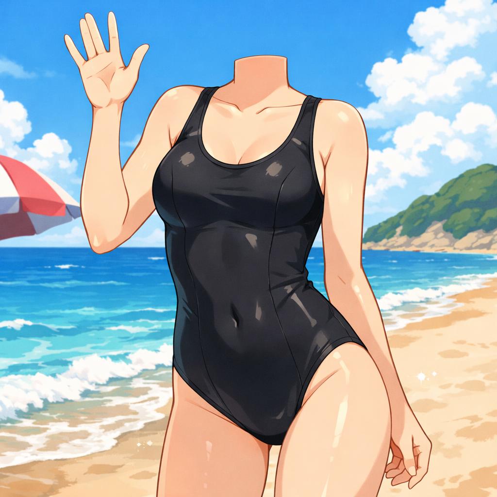 headless anime girl Blank Meme Template