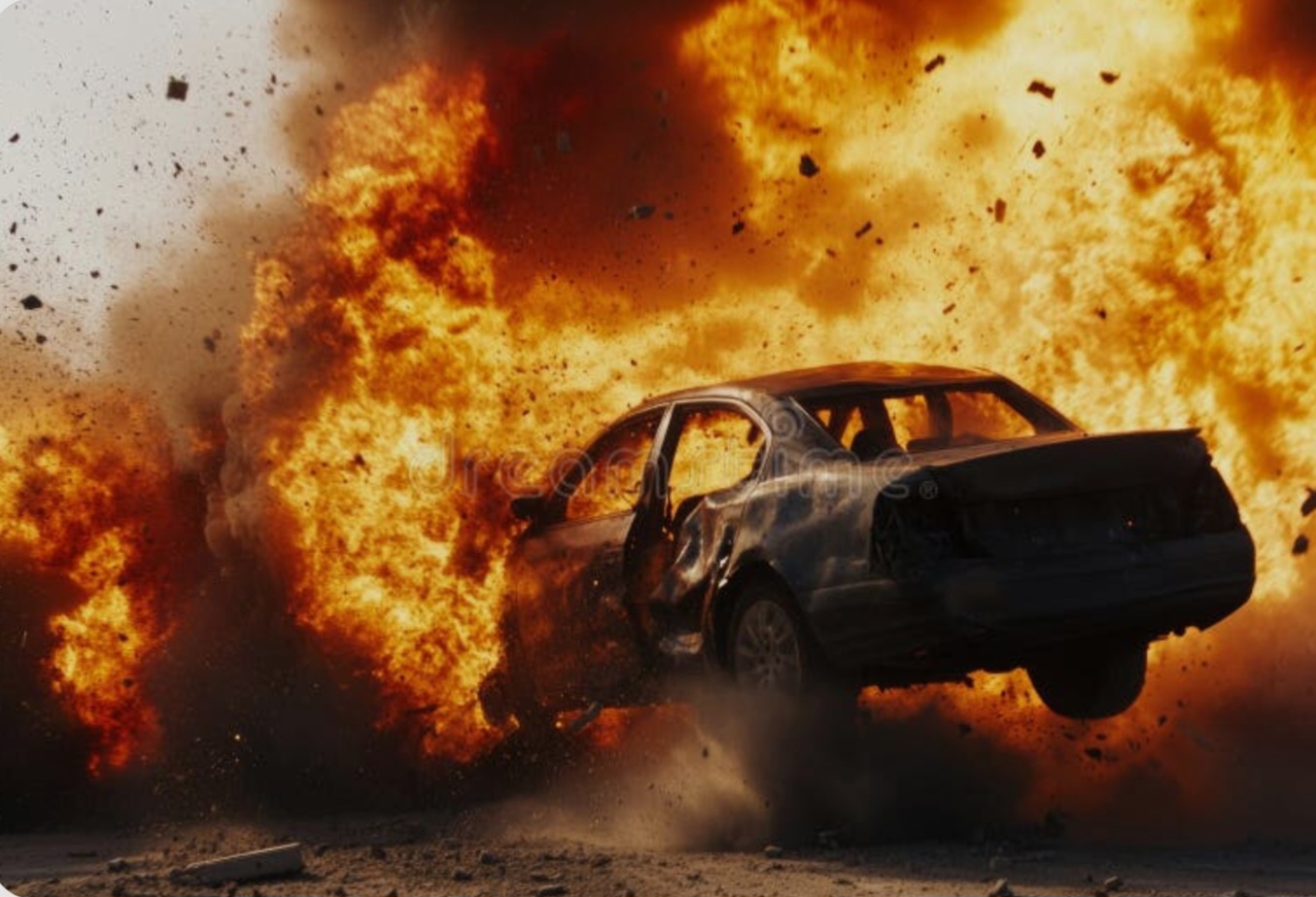 Car explosion Blank Meme Template