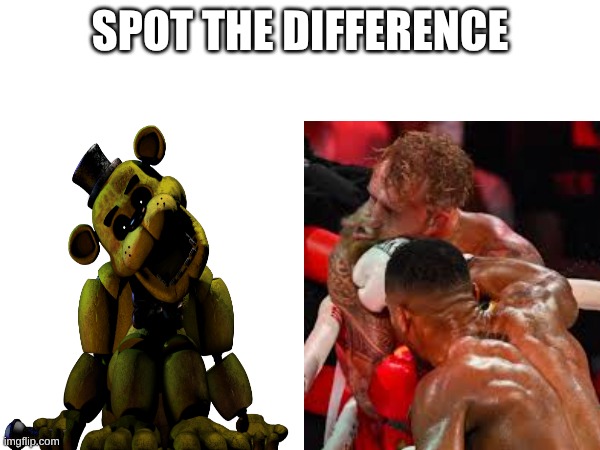 Jake Paul jaw | SPOT THE DIFFERENCE | image tagged in random,idk | made w/ Imgflip meme maker