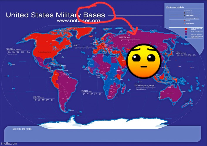 GEOMETRY DASH REFERENCE | image tagged in world map of american military bases | made w/ Imgflip meme maker