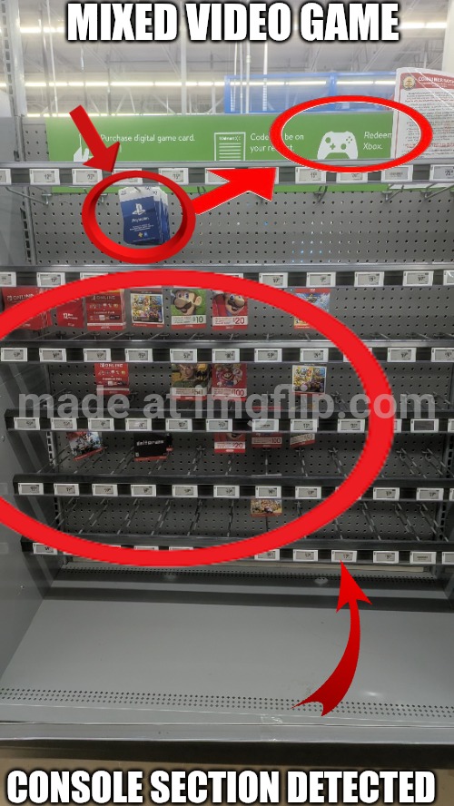 They all picked the wrong house | MIXED VIDEO GAME; CONSOLE SECTION DETECTED | image tagged in nintendo,xbox,playstation,you picked the wrong house fool,walmart,you had one job | made w/ Imgflip meme maker