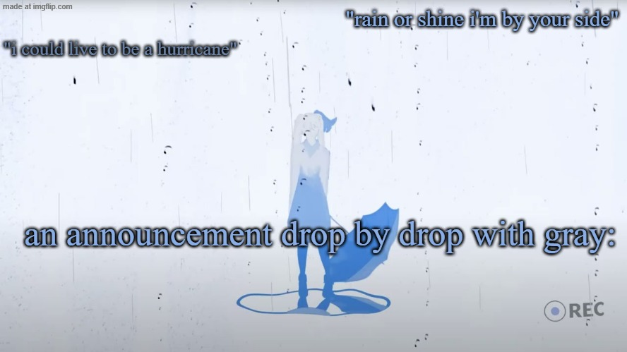 dragnoc's weather girl announcement temp Blank Meme Template