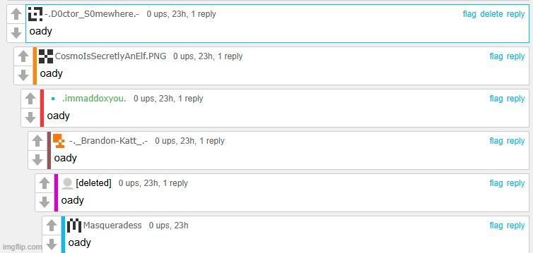 oady (i can't remember who the deleted person was) | image tagged in what | made w/ Imgflip meme maker