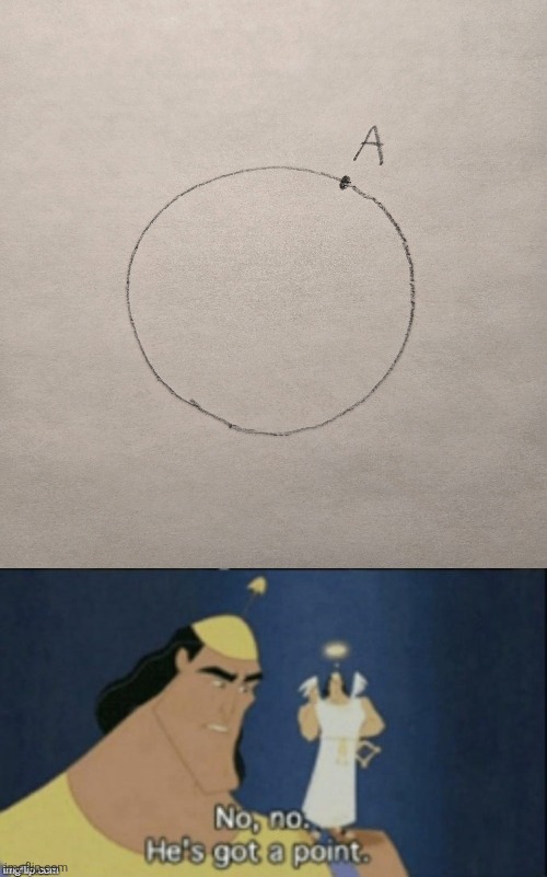 Point A | image tagged in no no hes got a point,memes,eye roll,math,funny,circle | made w/ Imgflip meme maker
