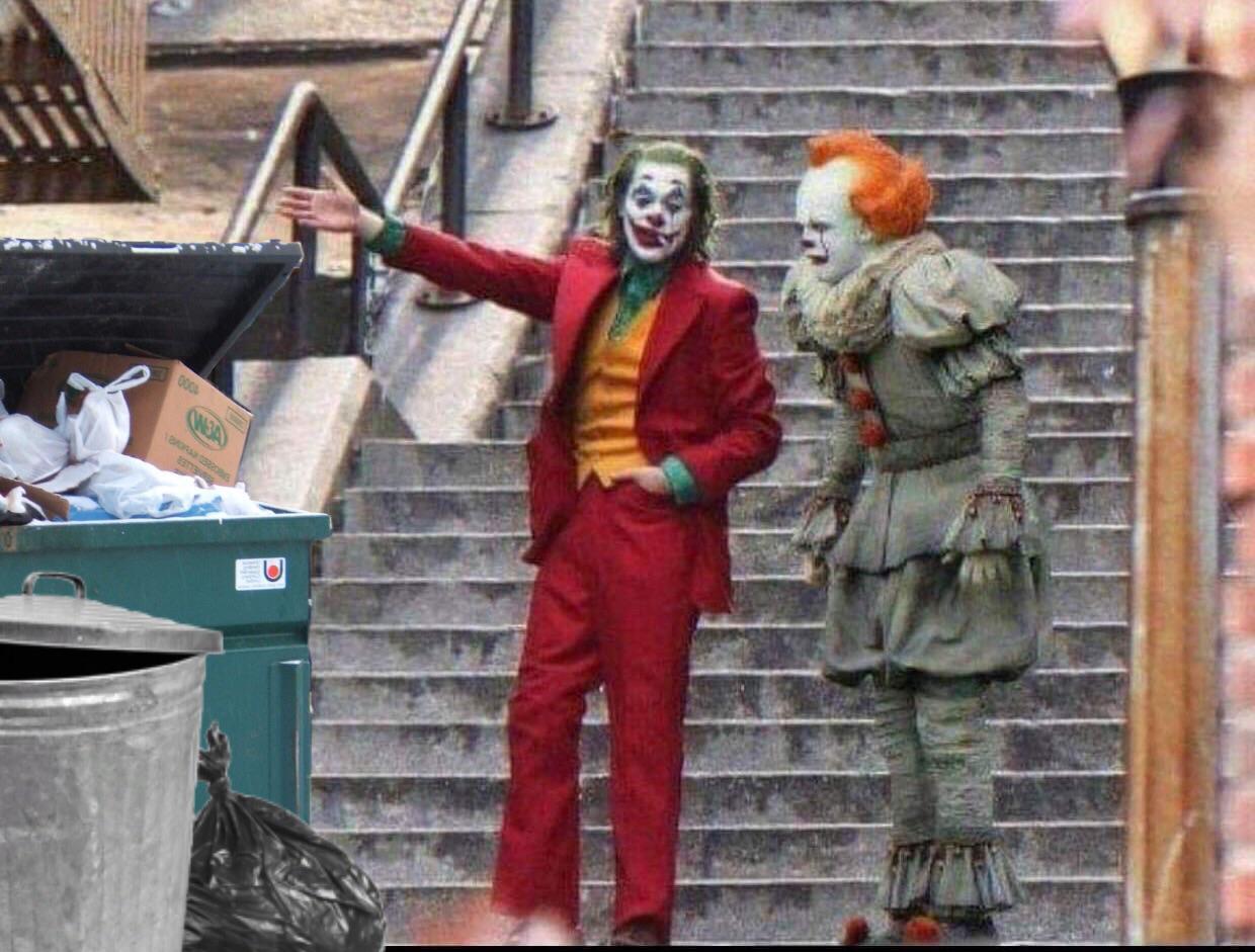 Joker and Pennywise Blank Meme Template