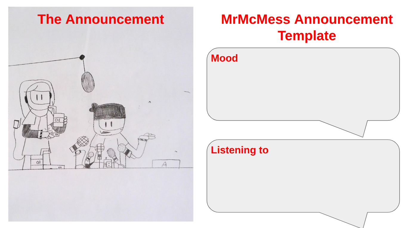 High Quality MrMcMess's Newer  Announcement Blank Meme Template