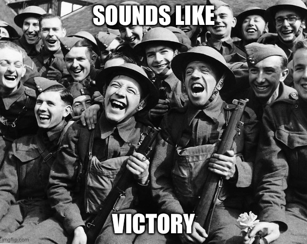 Victory | SOUNDS LIKE VICTORY | image tagged in british soldier,victory | made w/ Imgflip meme maker