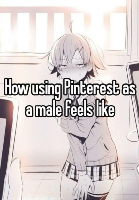 how using pinterest as a male feels like Blank Meme Template