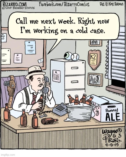 Bizarro Comics | image tagged in comics,bizarro comics,private eye,cold case | made w/ Imgflip meme maker