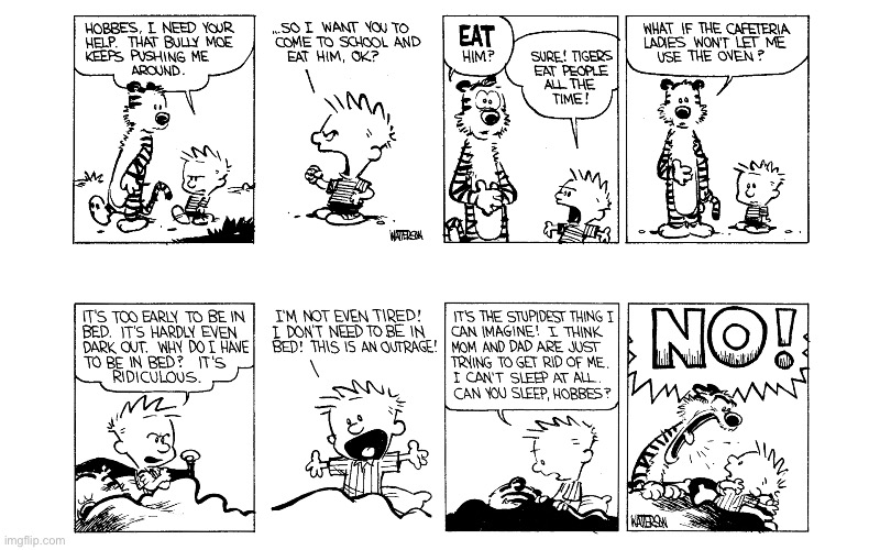 image tagged in calvin and hobbes,comics | made w/ Imgflip meme maker