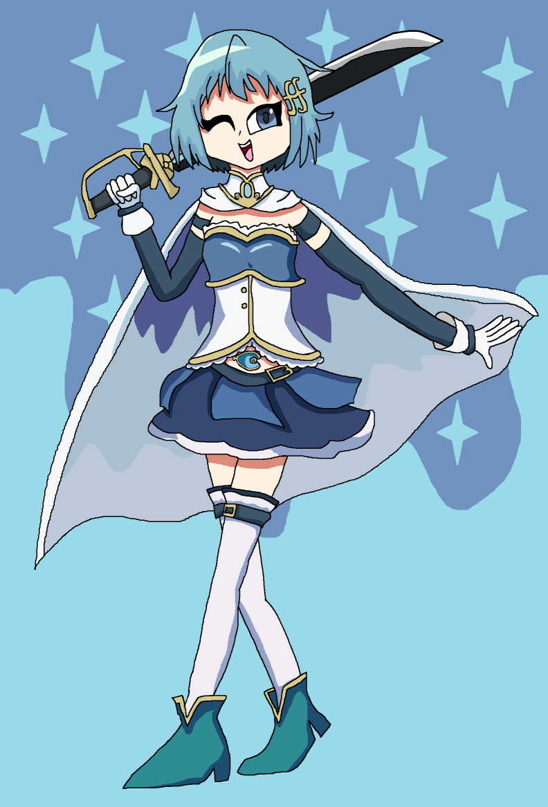 art of Sayaka Miki Blank Meme Template