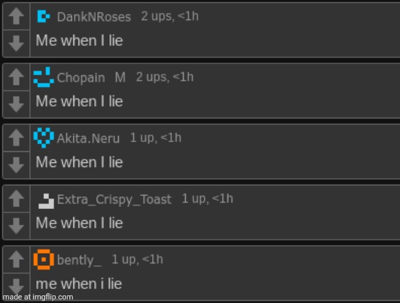 Me when I lie | image tagged in me when i lie | made w/ Imgflip meme maker
