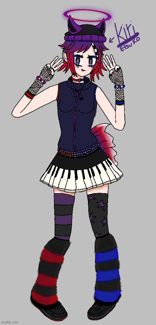 Redesigned an old oc, Kiri Etsuko who really needed it (I might release the lore for this character soon in comments) | image tagged in oc,original character,random,art | made w/ Imgflip meme maker