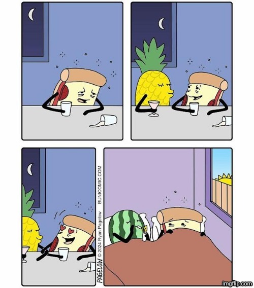 Watermelon pizza, yikes | image tagged in watermelon pizza,watermelon,pizza,pineapple pizza,comics,comics/cartoons | made w/ Imgflip meme maker