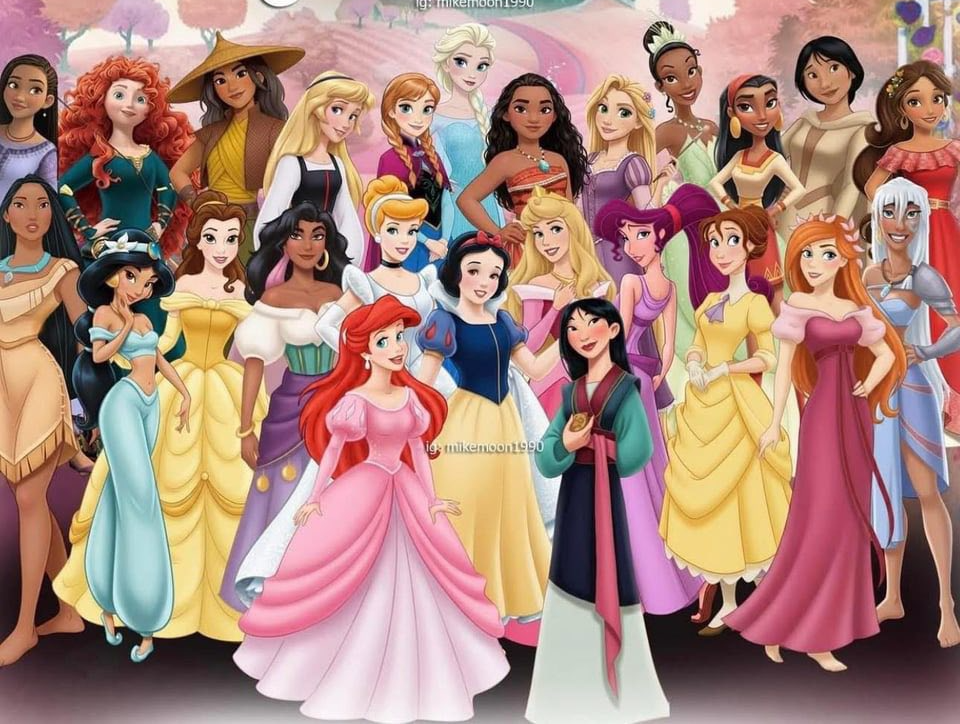 Disney Princesses By MikeMoon1990 Blank Meme Template