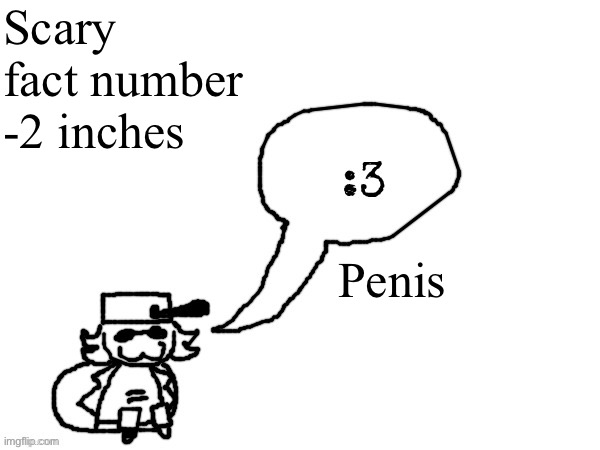 Ducc-The-Ultimate's creature announcement temp | Scary fact number -2 inches; Penis | image tagged in ducc-the-ultimate's creature announcement temp | made w/ Imgflip meme maker