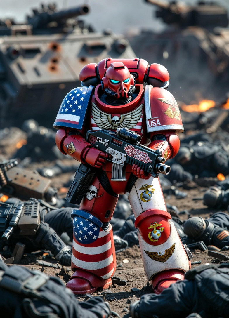 High Quality American Space Marine Blank Meme Template