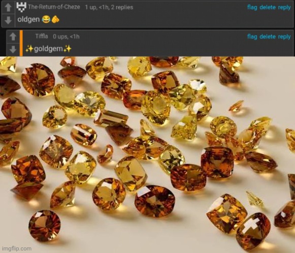 Shiny goldgem | image tagged in goldgem | made w/ Imgflip meme maker