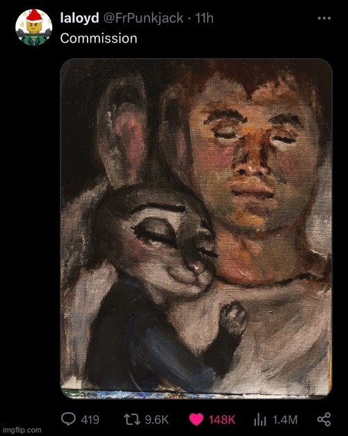 showed this to my friend at lunch yesterday and he immediately got on twitter to find the artist | made w/ Imgflip meme maker