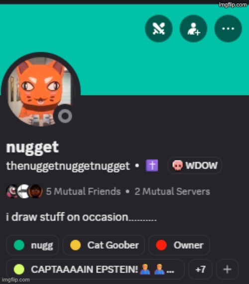 can someone go in the msmg server and see if this account is in there | made w/ Imgflip meme maker