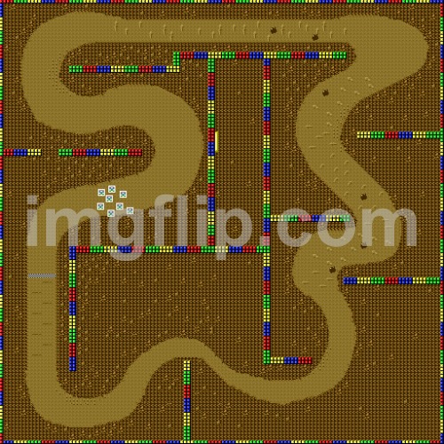 Choco Island 3 (unused Super Mario Kart track found in the game’s code, link to playable version i made in comments) | made w/ Imgflip meme maker