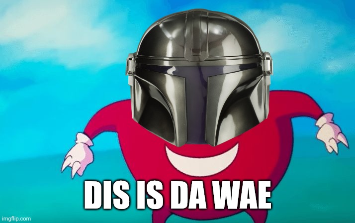 Ugandan Knuckles | DIS IS DA WAE | image tagged in ugandan knuckles,the mandalorian | made w/ Imgflip meme maker