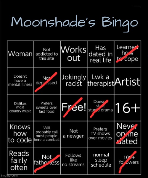 Moonshade's Bingo 2025 | image tagged in moonshade's bingo 2025 | made w/ Imgflip meme maker