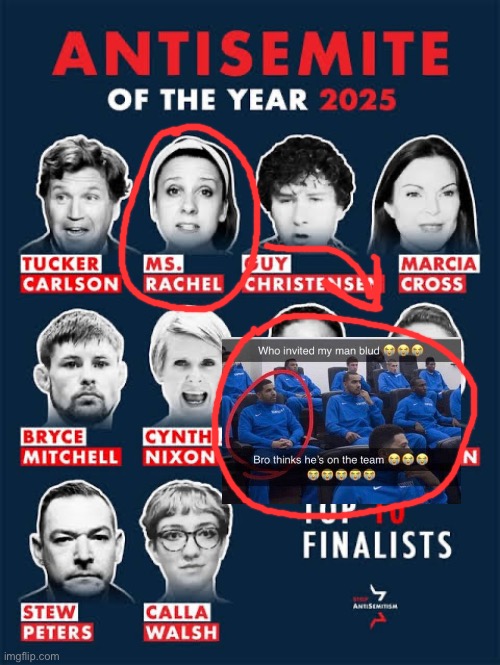 She must’ve said something so horrible about the Jews to be nominated… right? | made w/ Imgflip meme maker