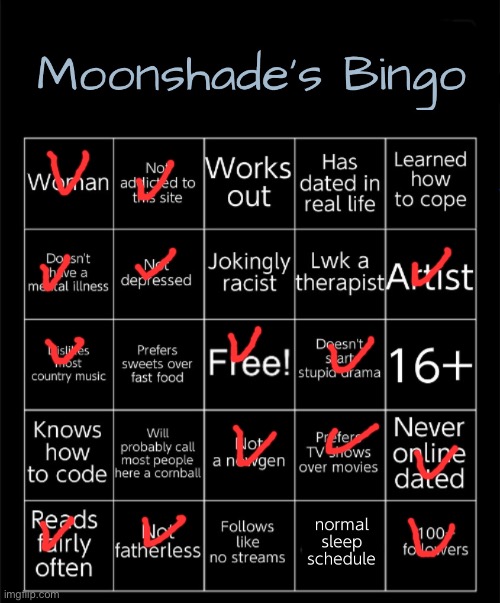 Moonshade's Bingo 2025 | image tagged in moonshade's bingo 2025 | made w/ Imgflip meme maker