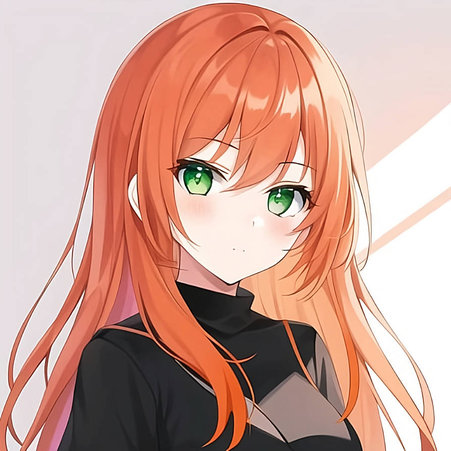 Orange hair girl Blank Meme Template