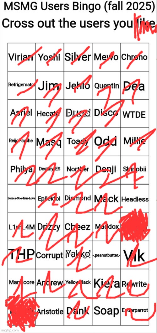 changed it cus i dont wanna be hated | image tagged in msmg users bingo fall 2025 | made w/ Imgflip meme maker