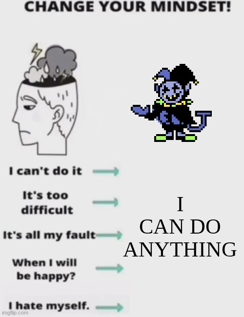real | I CAN DO ANYTHING | image tagged in change your mindset | made w/ Imgflip meme maker