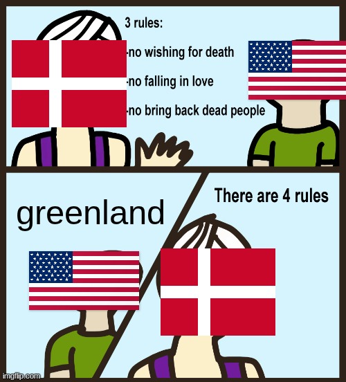 trump could just take it with military force tho | greenland | image tagged in genie rules meme | made w/ Imgflip meme maker